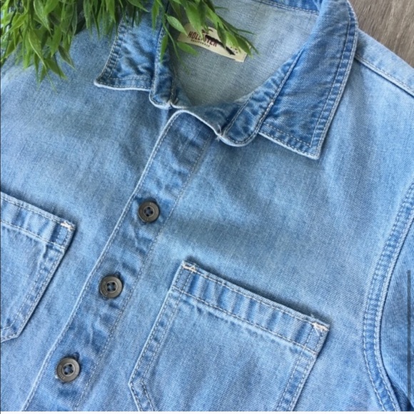 Hollister chambray blue denim romper - Picture 4 of 5